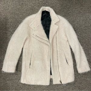 Zara XS light pink fuzzy jacket